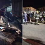 Caminhonete colide com caminhão e motorista fica preso às ferragens na BR-427, no RN