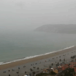 Engorda da Praia de Ponta Negra amanhece alagada após fortes chuvas em Natal