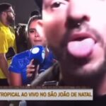 Jornalista da TV Tropical é desrespeitada ao vivo durante transmissão do São João de Natal