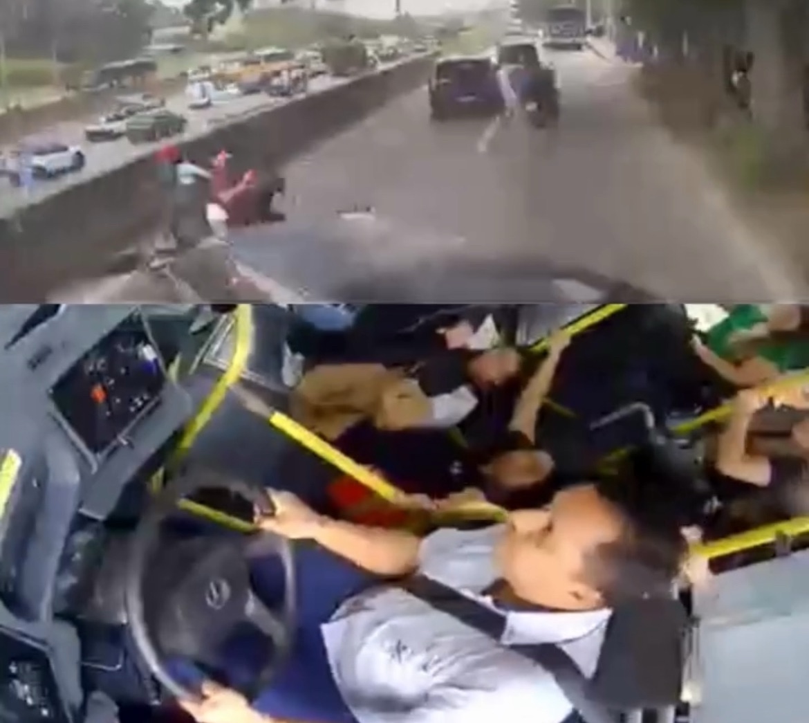 Ônibus desgovernado atinge fila de carros na Raposo Tavares; vídeo registra momento de pânico e deixa 13 feridos