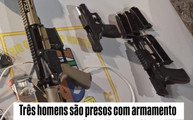 Trio É Preso com Fuzil e Pistolas Durante Blitz em Parnamirim