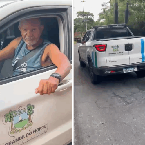 Vídeo mostra homem com sinais de embriaguez dirigindo carro oficial da Sedec-RN; servidor foi afastado