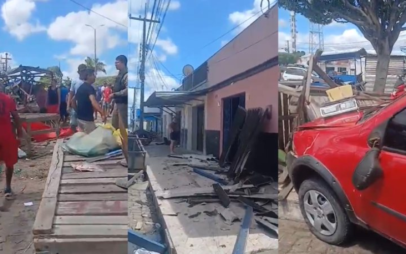 Motorista embriagado invade feira livre em Santa Maria (RN) e deixa nove feridos