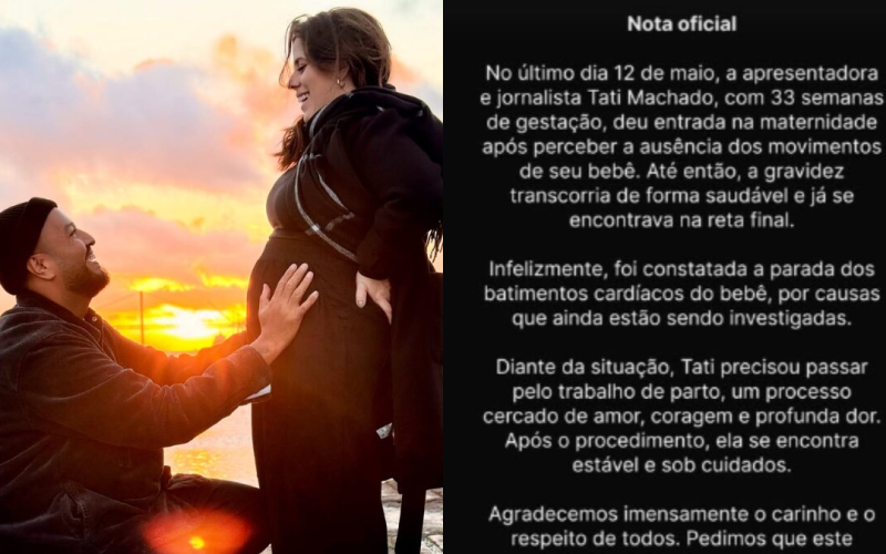 Apresentadora Tati Machado perde o bebê na reta final da gestação