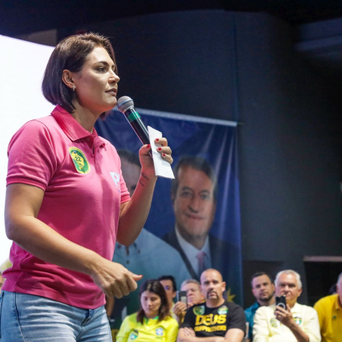 Michelle Bolsonaro ataca Lula em evento em Natal: “Mentiroso, cachaceiro, pinguço”