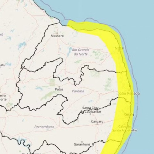Inmet renova alerta de chuvas para 45 cidades do RN até sábado (21)