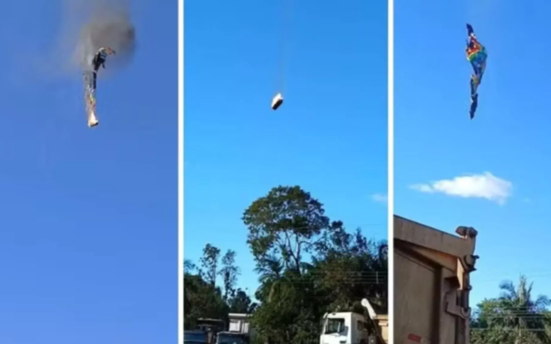 Balão pega fogo e cai sobre posto de saúde em SC; ao menos 8 mortos e 13 feridos