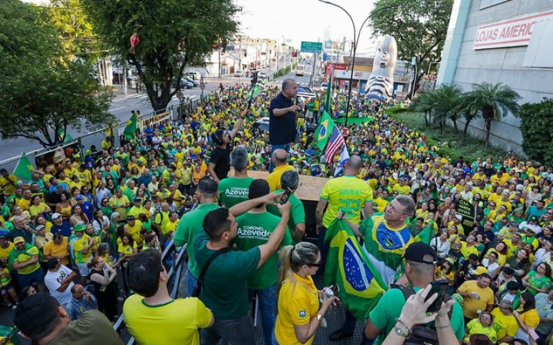 Ato em Natal pelo impeachment de Lula e Alexandre de Moraes leva grande número de pessoas às ruas