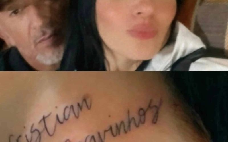 ​Namorada de Cristian Cravinhos tatua nome do companheiro no pescoço e ignora críticas​