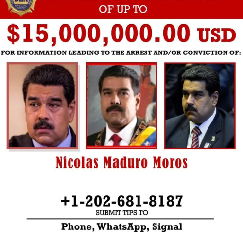 EUA oferecem recompensa de US$ 25 milhões por informações que levem à prisão de Nicolás Maduro