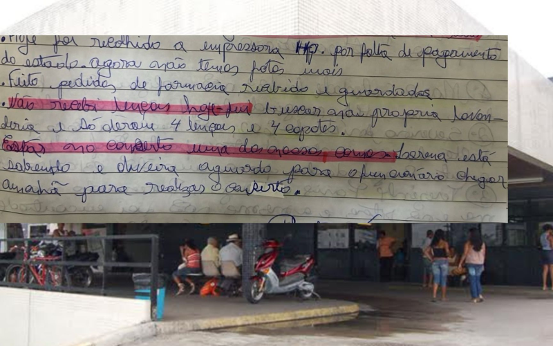 Maior hospital do RN tem relatório escrito à mão por falta de impressora; governo nega atraso de pagamento