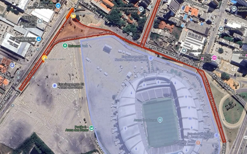 Trânsito em Natal terá operação especial para jogo do América na Arena das Dunas neste domingo (7)