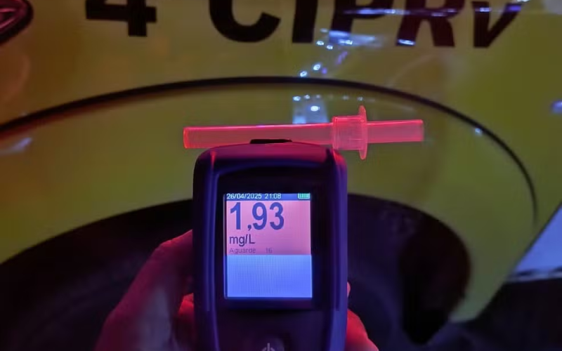 Motociclista é preso com maior índice de alcoolemia já registrado no RN, diz Polícia