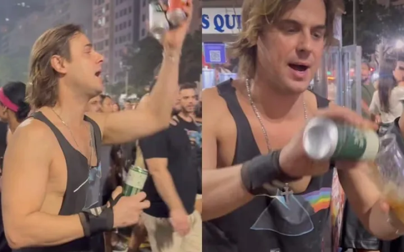 Ex-galã de Malhação, Daniel Erthal vende drinks durante show de Lady Gaga em Copacabana