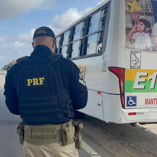 PRF atende ocorrência por suposto ato libidinoso em ônibus interestadual em Macaíba/RN
