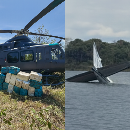Avião vindo da Venezuela lança 380 kg de maconha em represa no Amazonas e é interceptado pela FAB