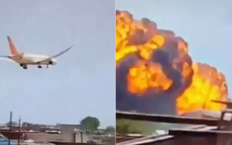 Air India 787 cai em área residencial de Ahmedabad com 244 pessoas a bordo