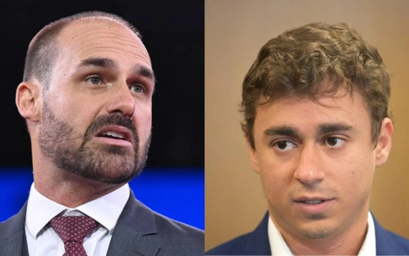 Eduardo Bolsonaro e Nikolas Ferreira trocam críticas nas redes e expõem nova tensão no PL