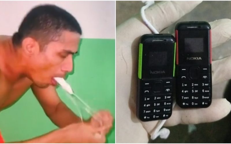 Detento é flagrado com celulares no organismo e ‘vomita’ dois aparelhos em presídio do Ceará