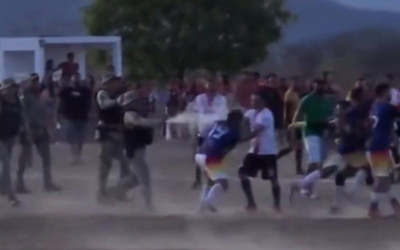 Briga generalizada marca final de campeonato amador em Rafael Fernandes; PM usa spray de pimenta para conter confusão